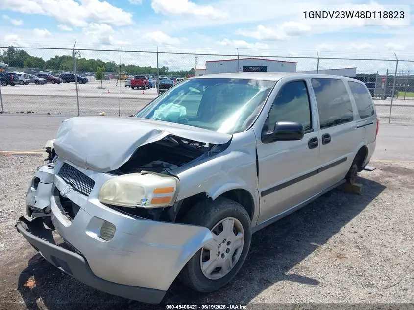 2008 Chevrolet Uplander Ls VIN: 1GNDV23W48D118823 Lot: 45400421