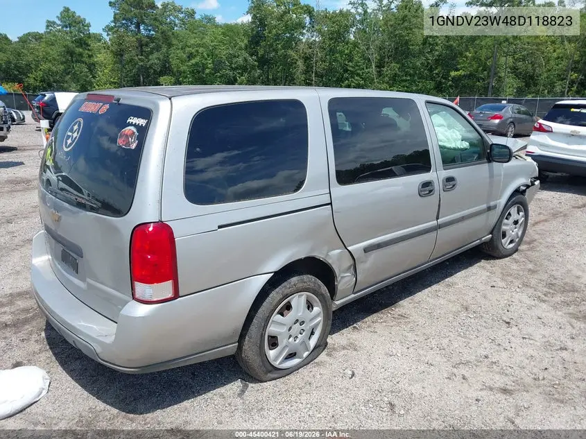 2008 Chevrolet Uplander Ls VIN: 1GNDV23W48D118823 Lot: 45400421