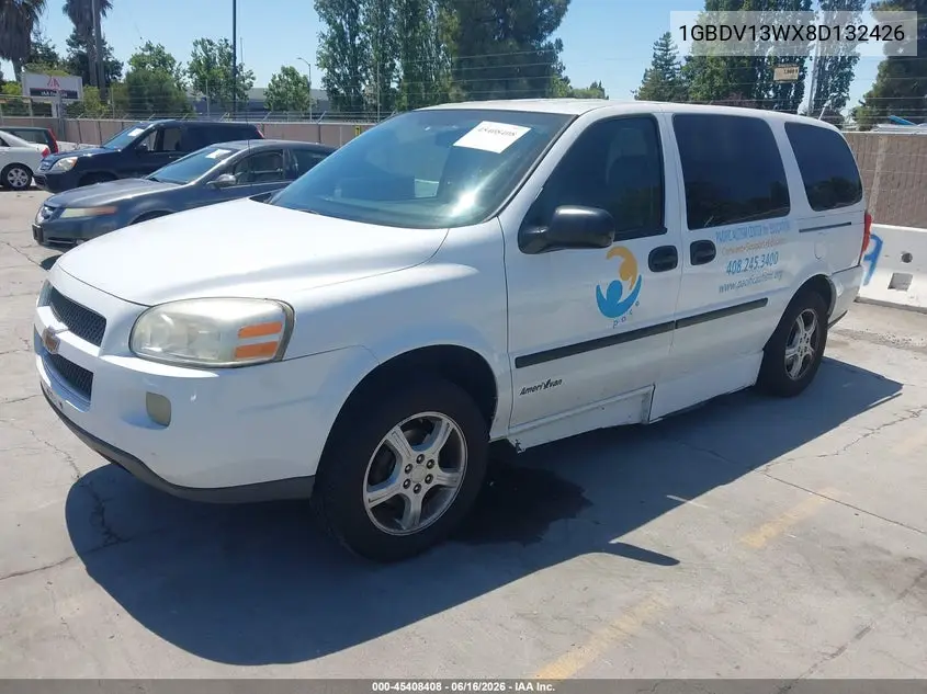 2008 Chevrolet Uplander Ls Fleet VIN: 1GBDV13WX8D132426 Lot: 45408408