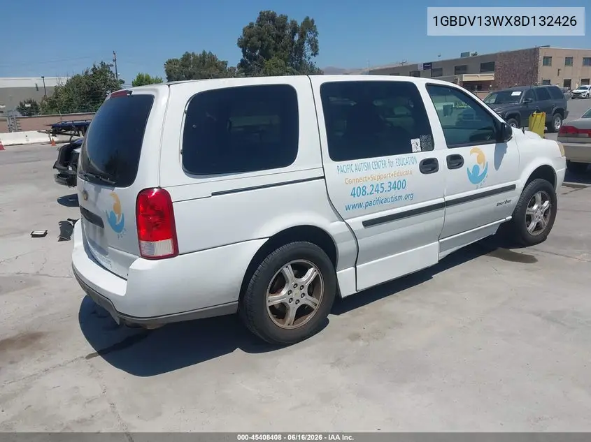2008 Chevrolet Uplander Ls Fleet VIN: 1GBDV13WX8D132426 Lot: 45408408
