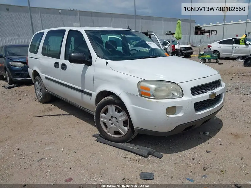 2008 Chevrolet Uplander Cargo VIN: 1GNDV13W78D182560 Lot: 45494978