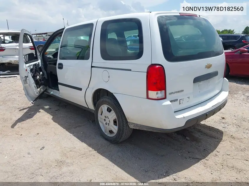 2008 Chevrolet Uplander Cargo VIN: 1GNDV13W78D182560 Lot: 45494978