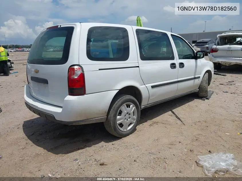 2008 Chevrolet Uplander Cargo VIN: 1GNDV13W78D182560 Lot: 45494978
