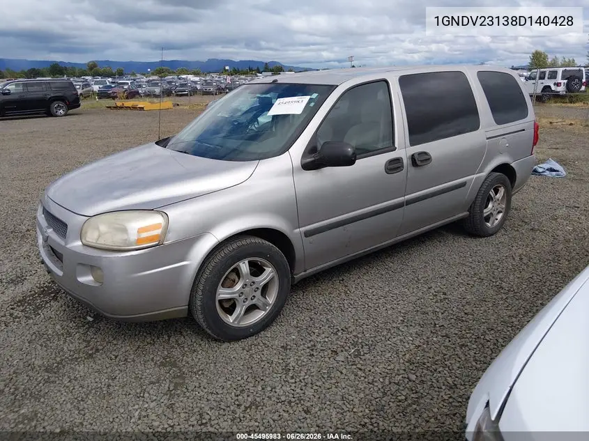 2008 Chevrolet Uplander Ls VIN: 1GNDV23138D140428 Lot: 45495983