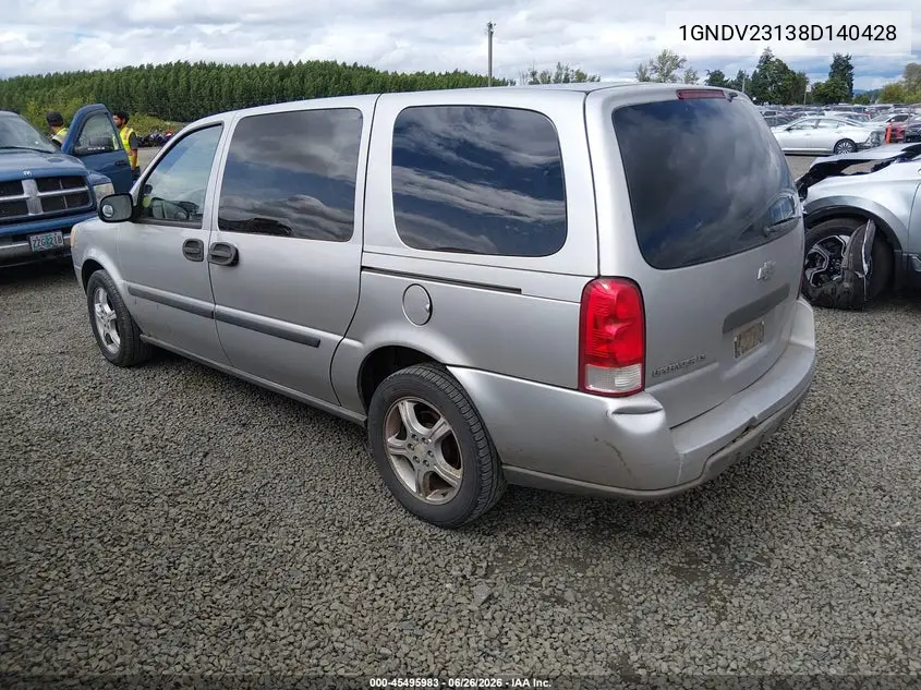 2008 Chevrolet Uplander Ls VIN: 1GNDV23138D140428 Lot: 45495983