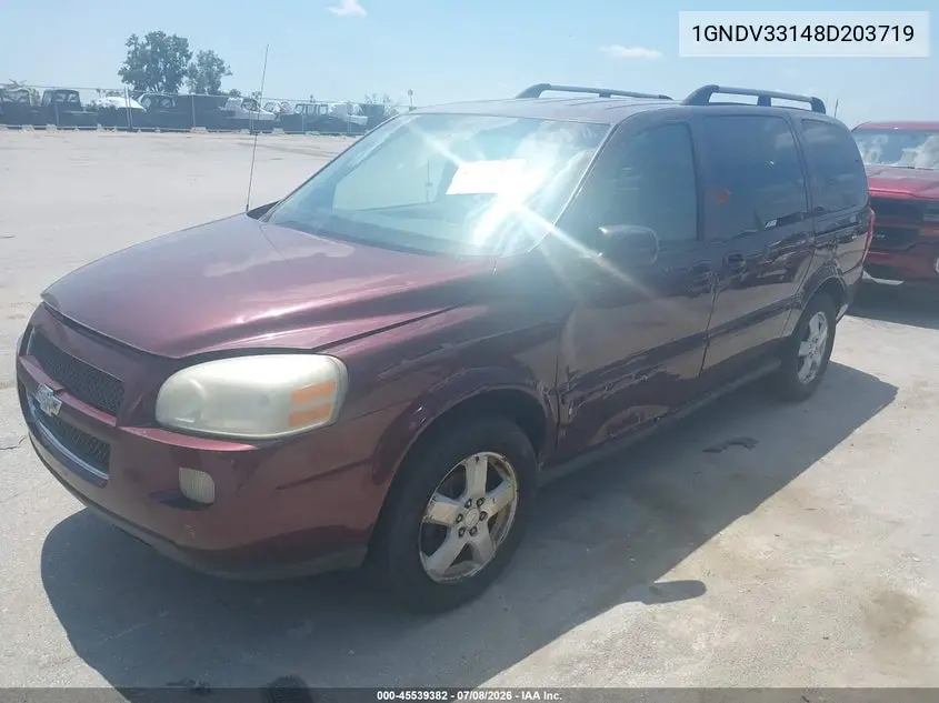 2008 Chevrolet Uplander Lt W/1Lt VIN: 1GNDV33148D203719 Lot: 45539382
