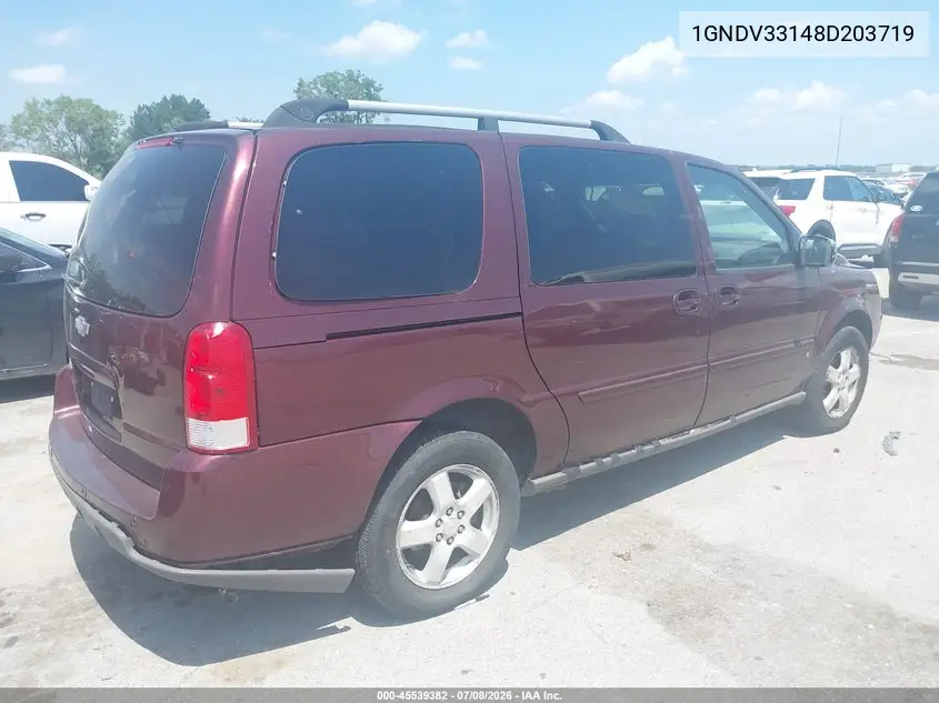 2008 Chevrolet Uplander Lt W/1Lt VIN: 1GNDV33148D203719 Lot: 45539382