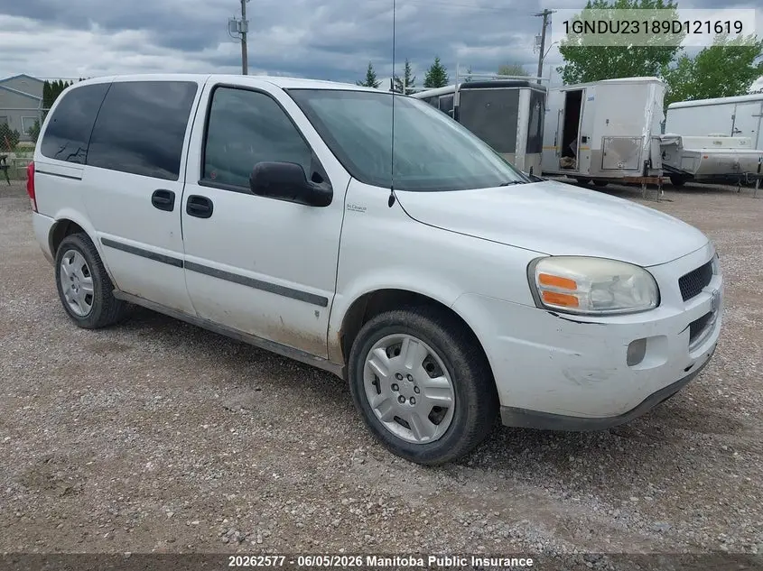 2009 Chevrolet Uplander Ls VIN: 1GNDU23189D121619 Lot: 20262577