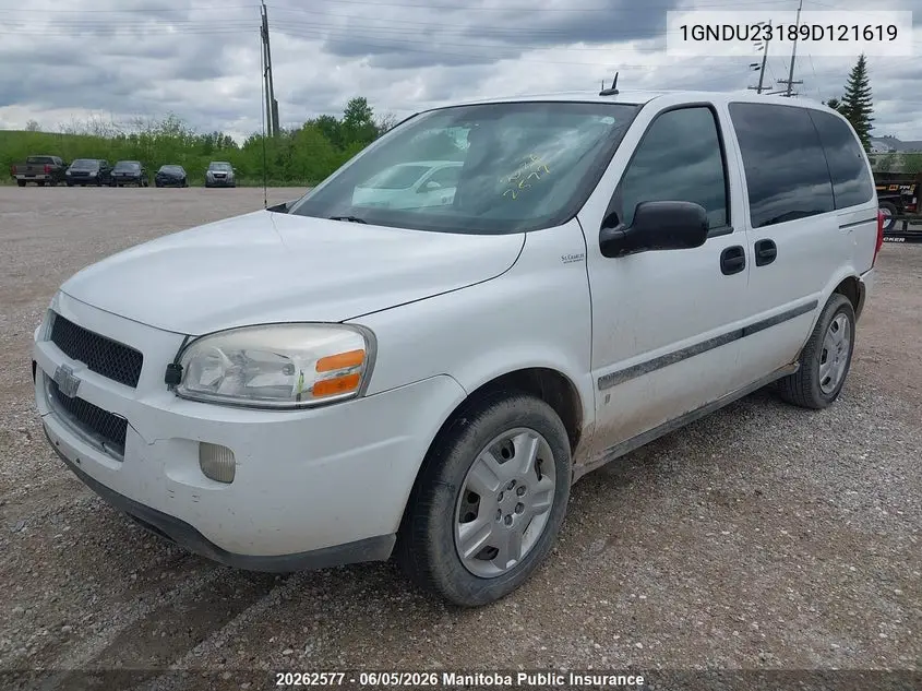 2009 Chevrolet Uplander Ls VIN: 1GNDU23189D121619 Lot: 20262577