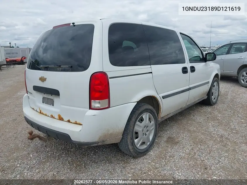 2009 Chevrolet Uplander Ls VIN: 1GNDU23189D121619 Lot: 20262577