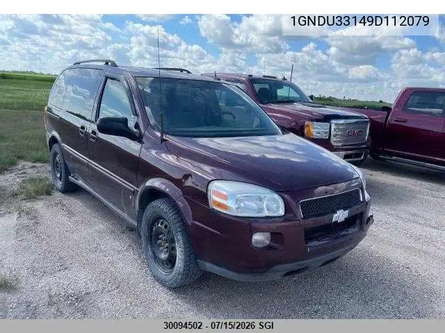 2009 Chevrolet Uplander Lt VIN: 1GNDU33149D112079 Lot: 30094502
