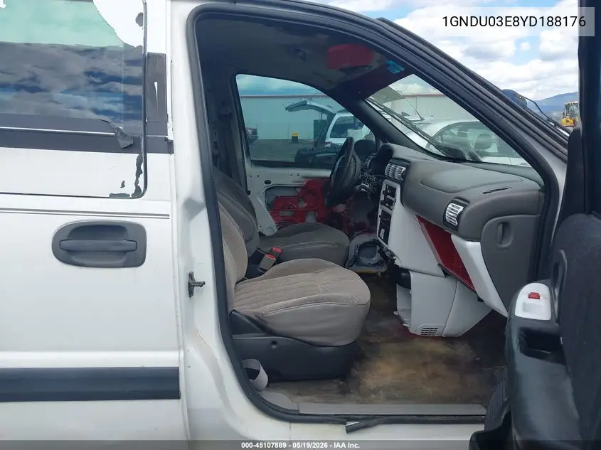 2000 Chevrolet Venture VIN: 1GNDU03E8YD188176 Lot: 45107889
