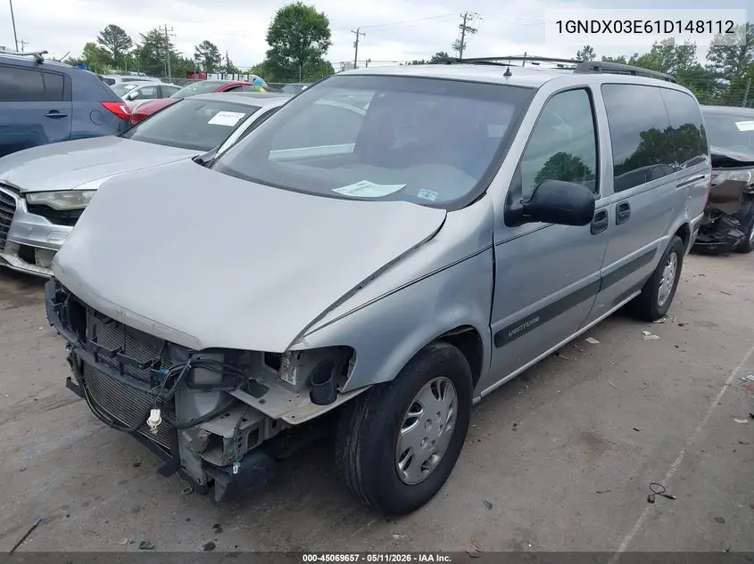 2001 Chevrolet Venture Plus VIN: 1GNDX03E61D148112 Lot: 45069657