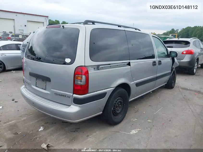 2001 Chevrolet Venture Plus VIN: 1GNDX03E61D148112 Lot: 45069657
