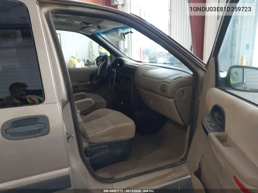 2001 Chevrolet Venture Plus VIN: 1GNDU03E81D259723 Lot: 45091772