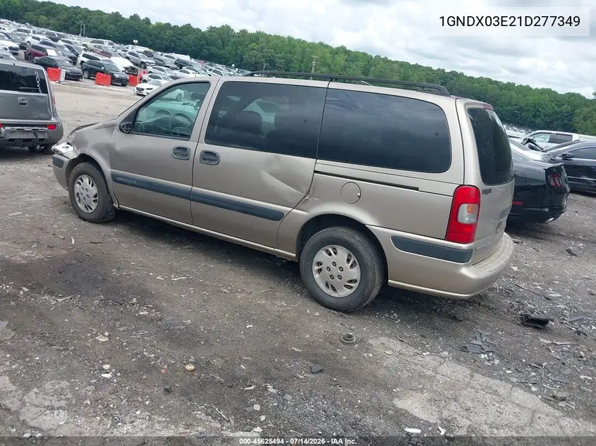 2001 Chevrolet Venture Plus VIN: 1GNDX03E21D277349 Lot: 45625494