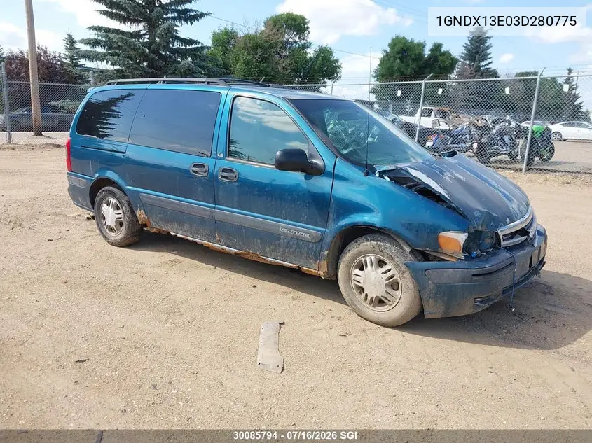 2003 Chevrolet Venture Luxury VIN: 1GNDX13E03D280775 Lot: 30085794