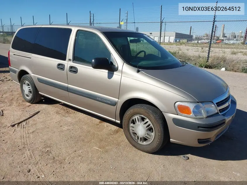 2003 Chevrolet Venture Ls VIN: 1GNDX03E63D264512 Lot: 44608363