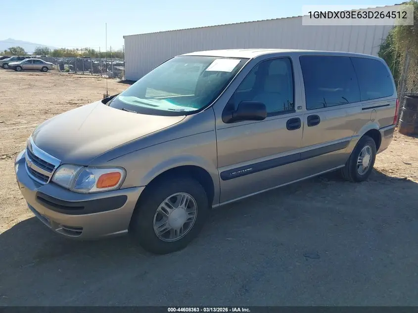 2003 Chevrolet Venture Ls VIN: 1GNDX03E63D264512 Lot: 44608363