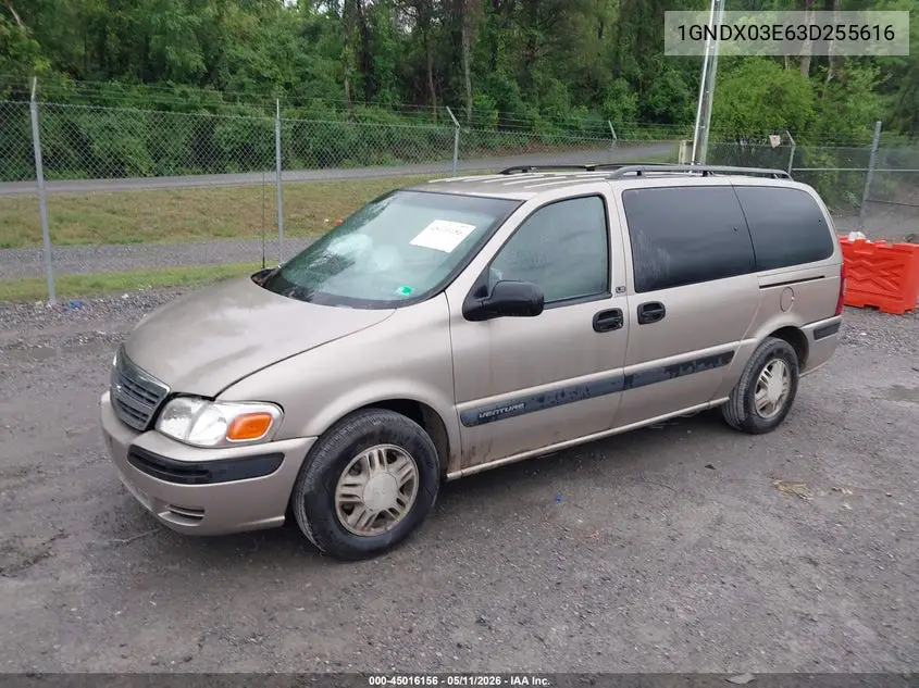 2003 Chevrolet Venture Ls VIN: 1GNDX03E63D255616 Lot: 45016156