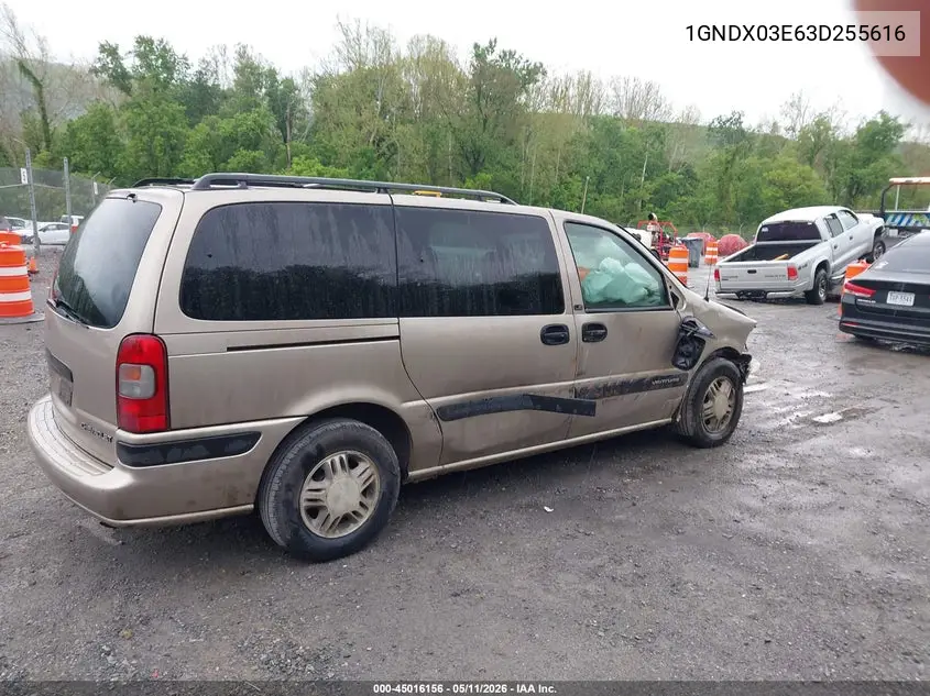 2003 Chevrolet Venture Ls VIN: 1GNDX03E63D255616 Lot: 45016156
