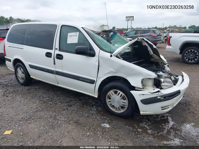 2003 Chevrolet Venture Ls VIN: 1GNDX03E23D263258 Lot: 45550246