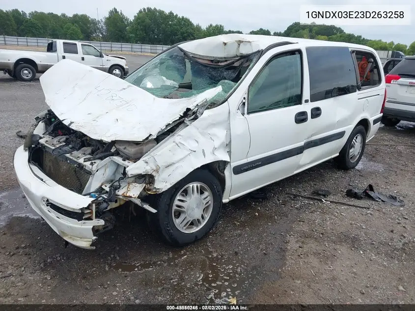 2003 Chevrolet Venture Ls VIN: 1GNDX03E23D263258 Lot: 45550246