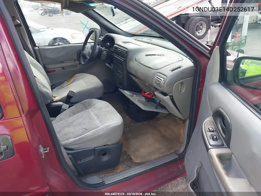 2004 Chevrolet Venture Plus VIN: 1GNDU03E14D252617 Lot: 44578123