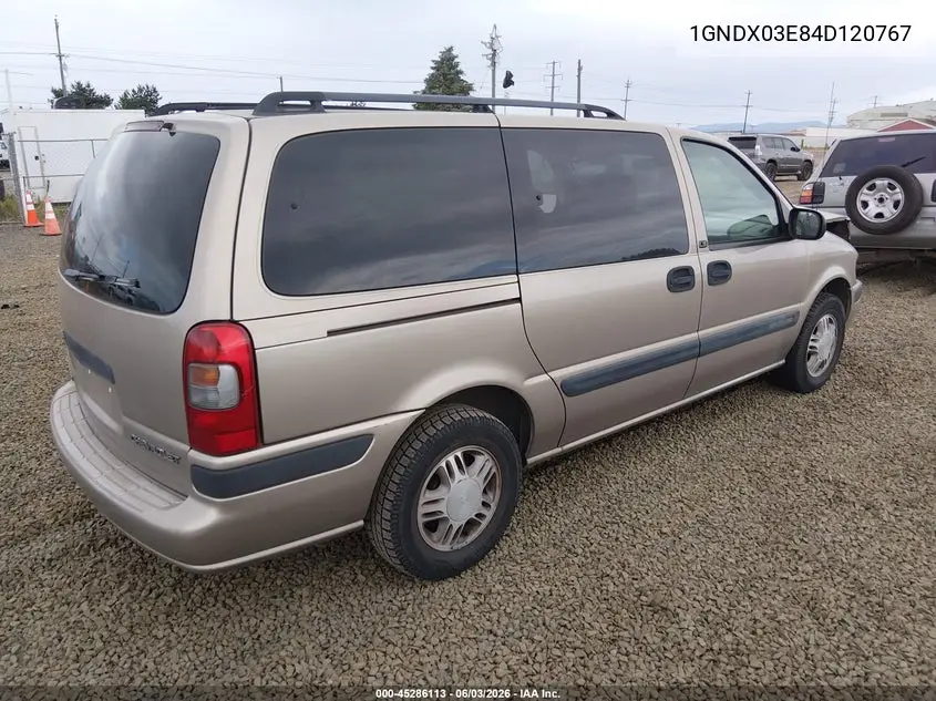 2004 Chevrolet Venture Ls VIN: 1GNDX03E84D120767 Lot: 45286113