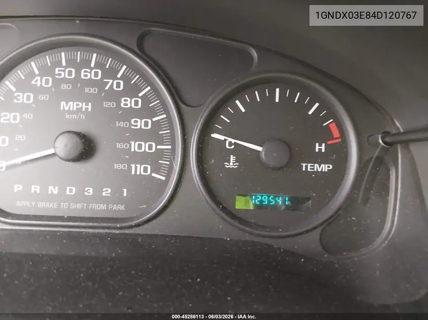 2004 Chevrolet Venture Ls VIN: 1GNDX03E84D120767 Lot: 45286113