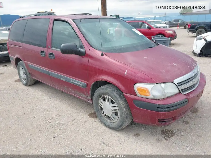 2004 Chevrolet Venture Ls VIN: 1GNDX03E04D148434 Lot: 45627333