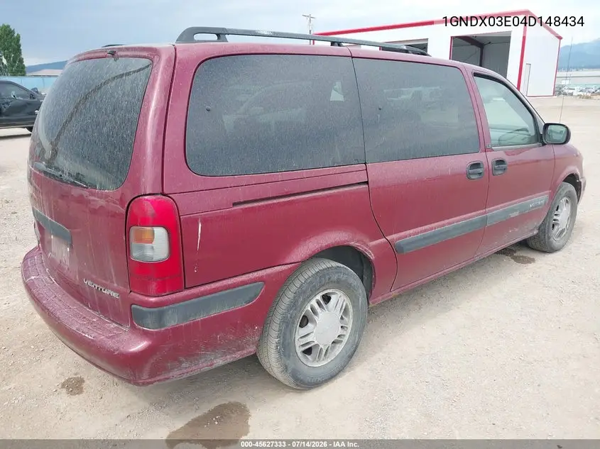 2004 Chevrolet Venture Ls VIN: 1GNDX03E04D148434 Lot: 45627333