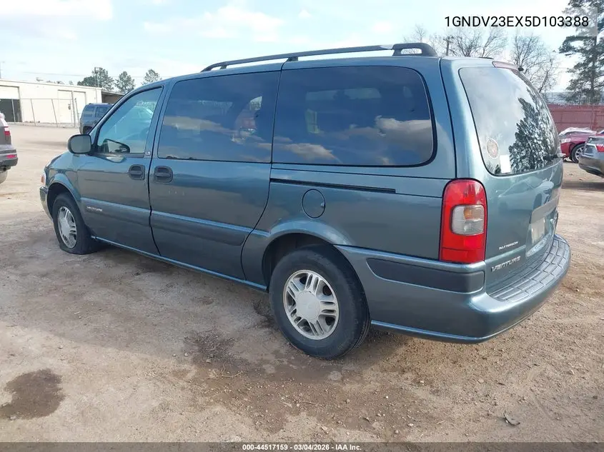 2005 Chevrolet Venture Ls VIN: 1GNDV23EX5D103388 Lot: 44517159