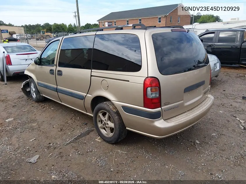 2005 Chevrolet Venture Ls VIN: 1GNDV23E45D120929 Lot: 45230172