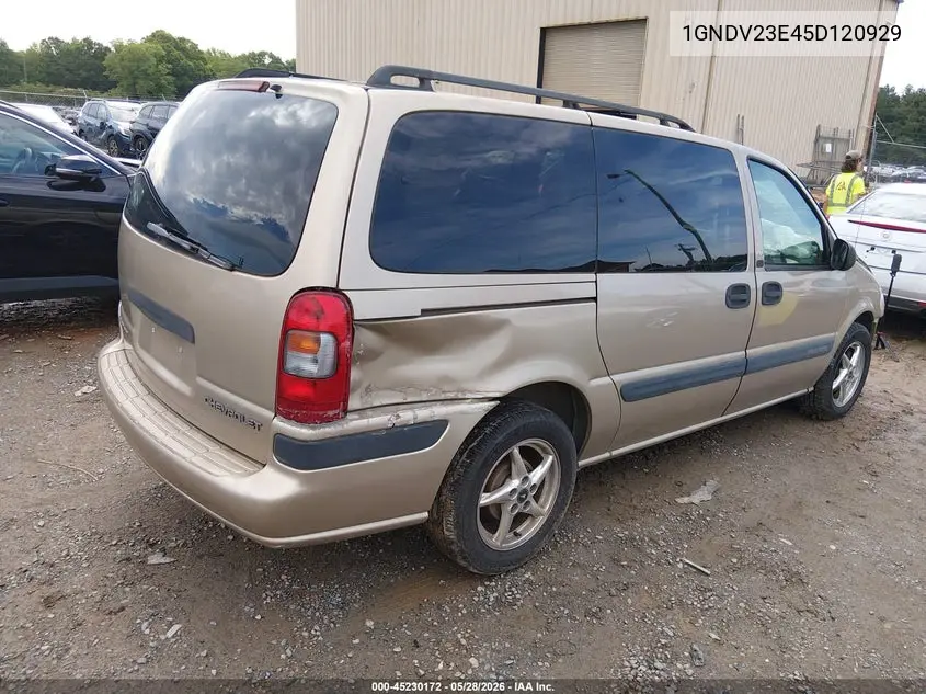 2005 Chevrolet Venture Ls VIN: 1GNDV23E45D120929 Lot: 45230172