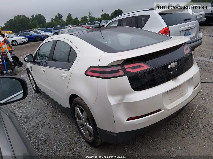 2011 Chevrolet Volt VIN: 1G1RD6E45BU102649 Lot: 45246147