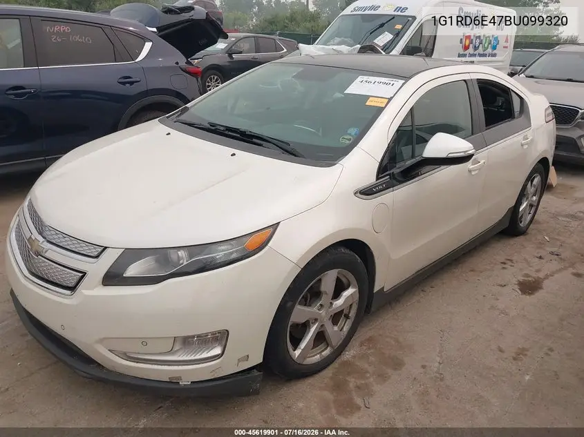2011 Chevrolet Volt VIN: 1G1RD6E47BU099320 Lot: 45619901