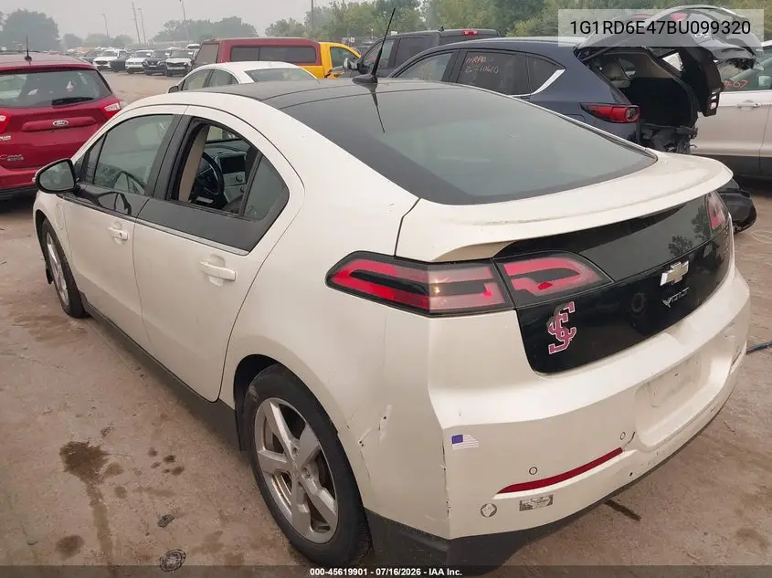 2011 Chevrolet Volt VIN: 1G1RD6E47BU099320 Lot: 45619901