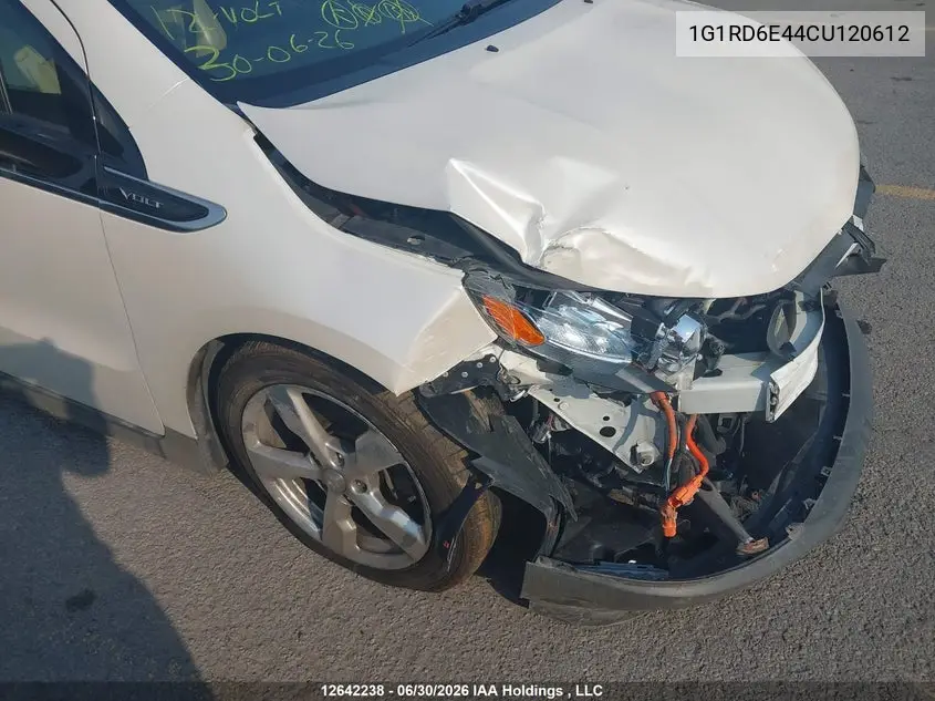 2012 Chevrolet Volt VIN: 1G1RD6E44CU120612 Lot: 12642238x