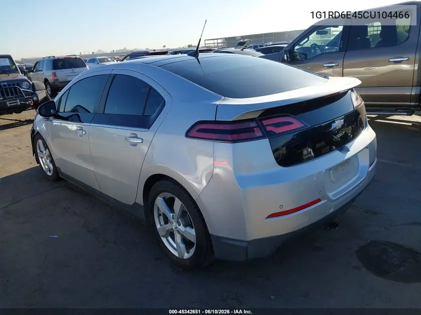 2012 Chevrolet Volt VIN: 1G1RD6E45CU104466 Lot: 45342651