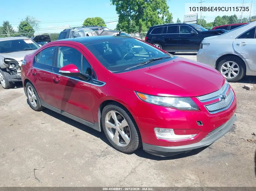 2012 Chevrolet Volt VIN: 1G1RB6E49CU115735 Lot: 45369891