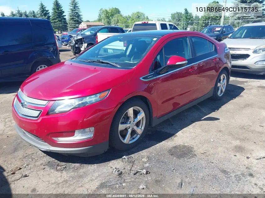 2012 Chevrolet Volt VIN: 1G1RB6E49CU115735 Lot: 45369891