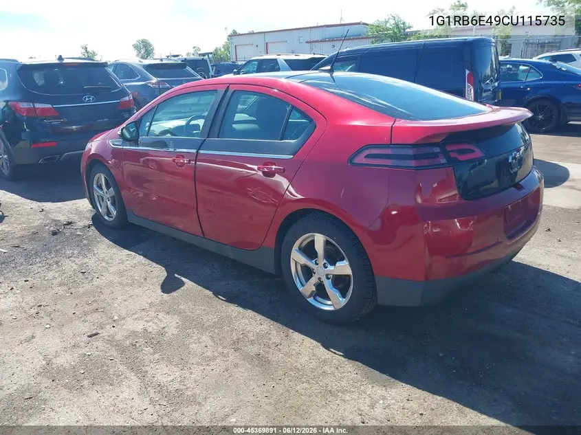 2012 Chevrolet Volt VIN: 1G1RB6E49CU115735 Lot: 45369891