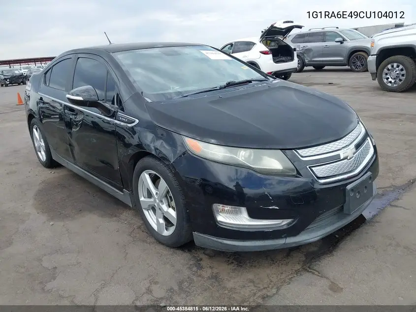 2012 Chevrolet Volt VIN: 1G1RA6E49CU104012 Lot: 45384815