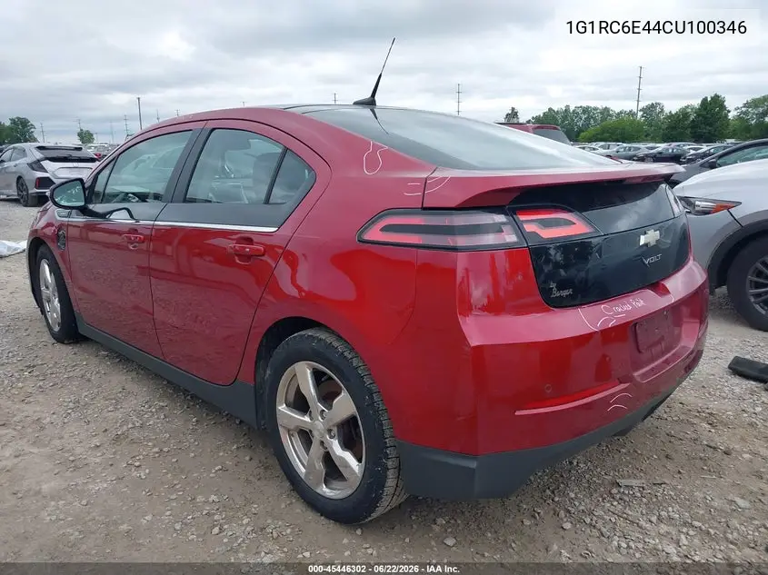 2012 Chevrolet Volt VIN: 1G1RC6E44CU100346 Lot: 45446302