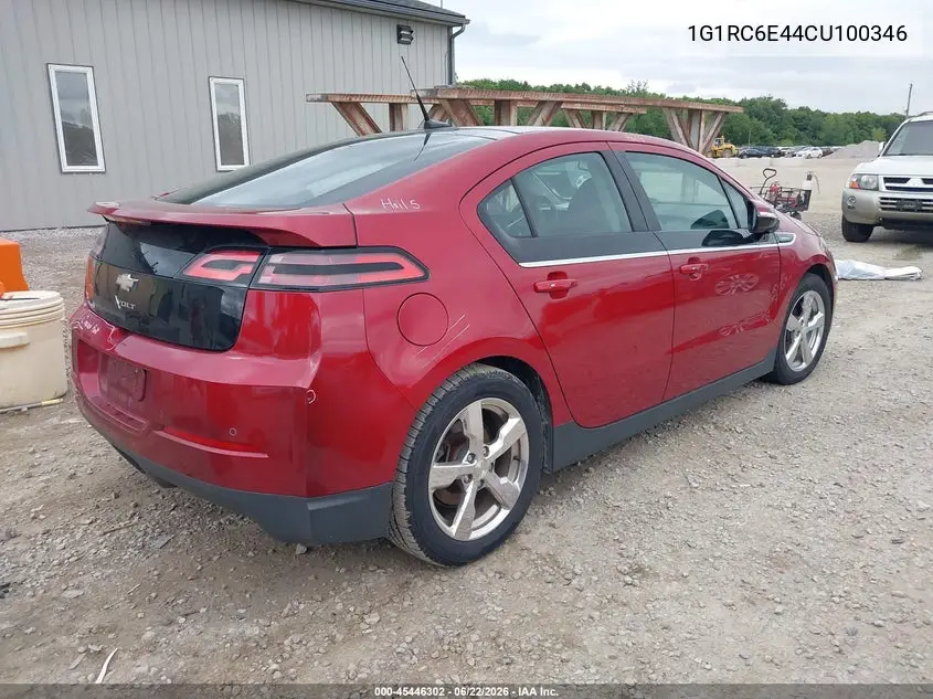 2012 Chevrolet Volt VIN: 1G1RC6E44CU100346 Lot: 45446302