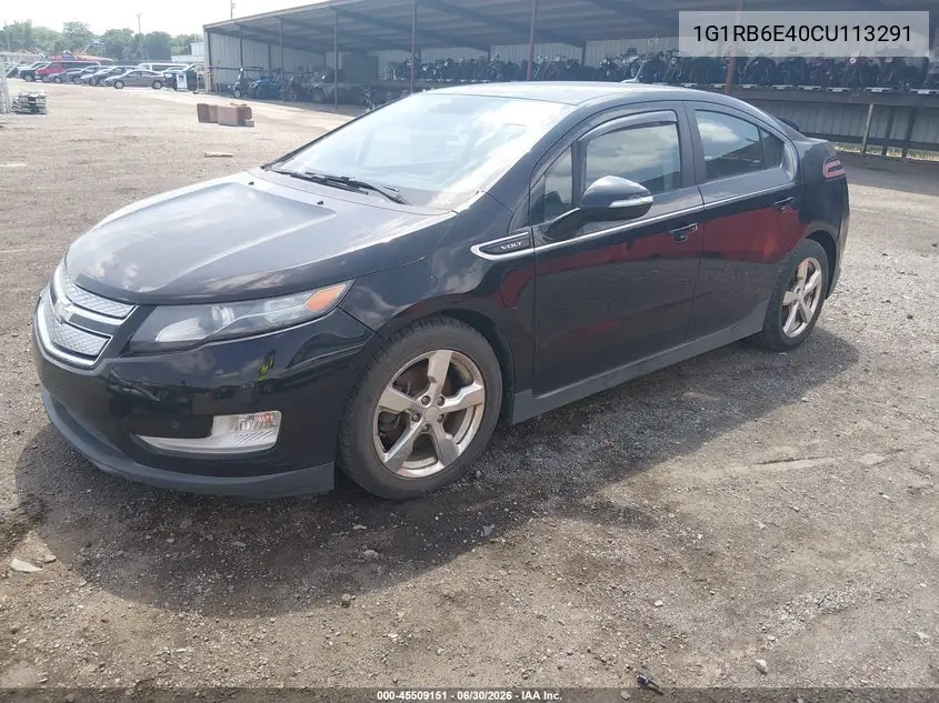 2012 Chevrolet Volt VIN: 1G1RB6E40CU113291 Lot: 45509151