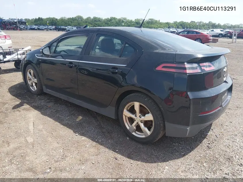 2012 Chevrolet Volt VIN: 1G1RB6E40CU113291 Lot: 45509151