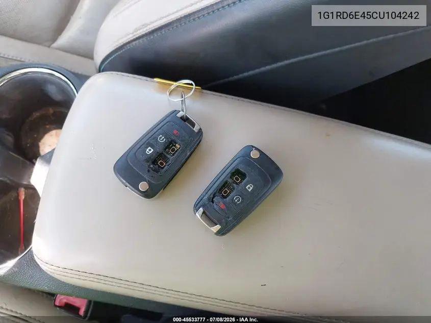 2012 Chevrolet Volt VIN: 1G1RD6E45CU104242 Lot: 45533777