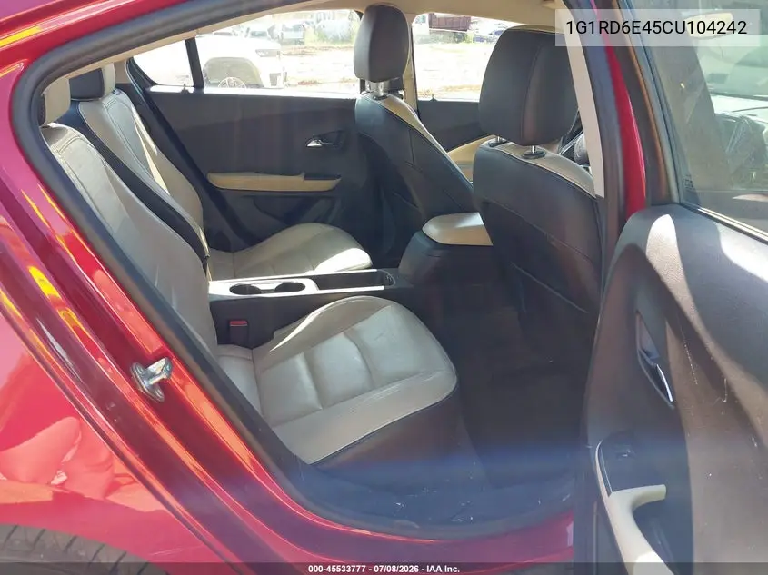 2012 Chevrolet Volt VIN: 1G1RD6E45CU104242 Lot: 45533777